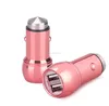 Aluminum alloy DC battery car charger two USB port car charger with CE