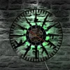 Vinyl Bullet Time Wall Hanging LED Wall Clock Gun Military Vinyl Wall Clock