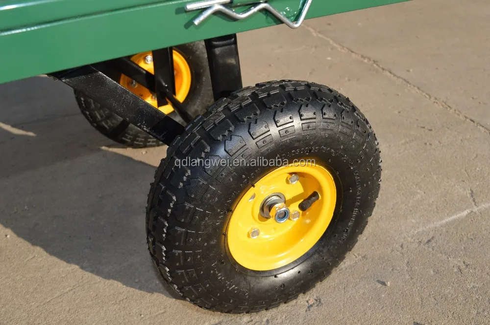 2015 venta caliente 4 ruedas carro de jardín cesta de malla-Carros y