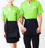 2016 new design OEM hotel restaurant unisex short sleeve staff uniform