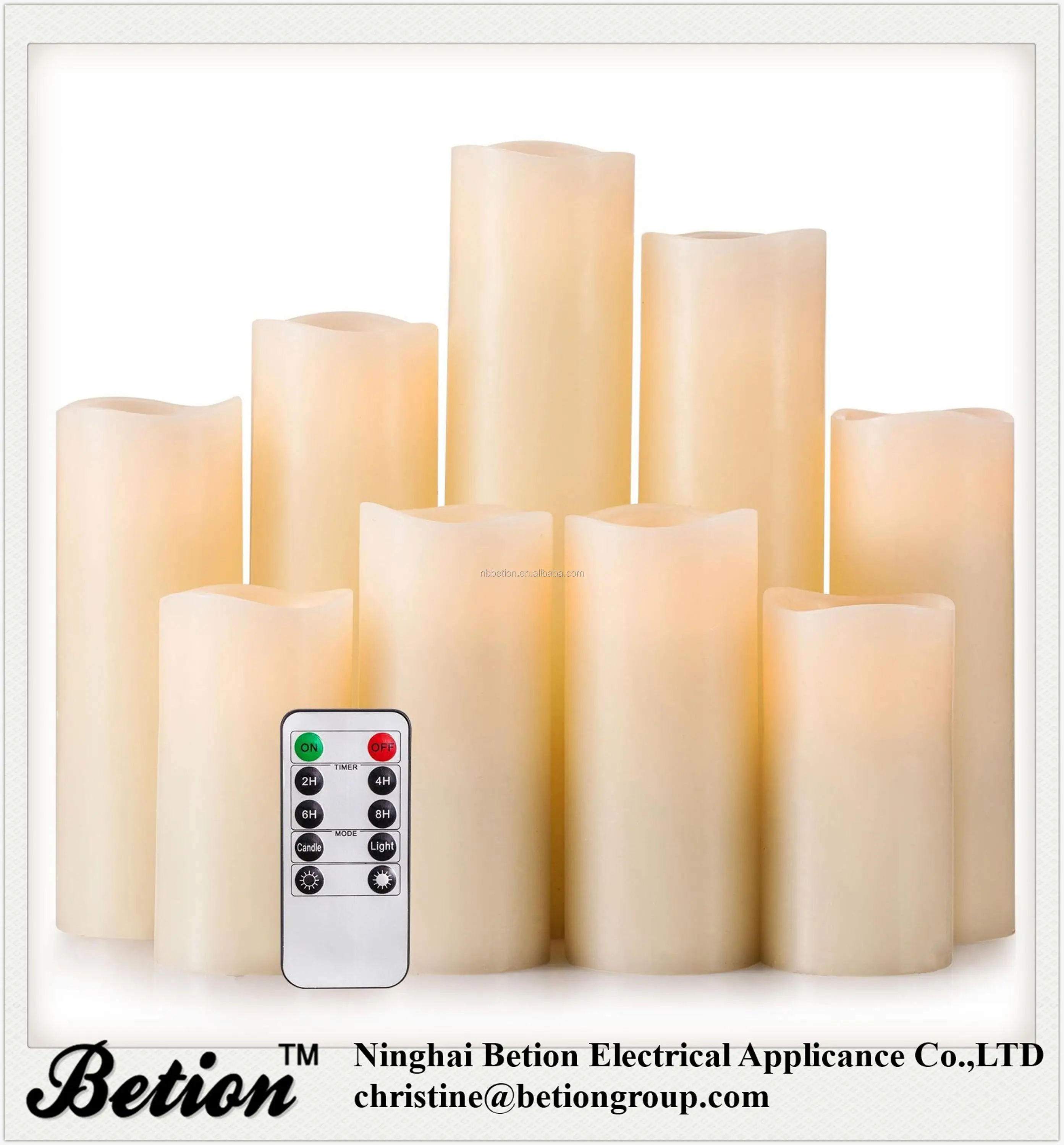 Flameless Candles Battery Operated Candles Set 4" 5" 6" 7" 8" 9