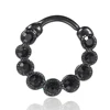 2018 Indian Style Black Steel Nose Septum Clicker Hinged Body Piercing Ring