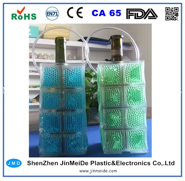 2017 Pvc Wine Gel Cooler / Wine And Bottle Cooling Sleeve / Ice Beads