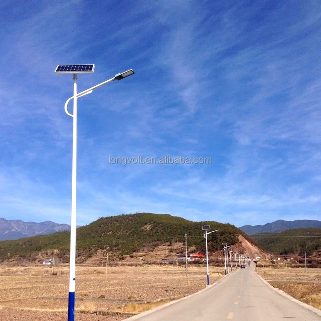 q235 carbon steel hot dip galvanized solar street light pole