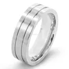 Titanium Brushed Grooved Band Ring Best Friends Forever Titanium Ring