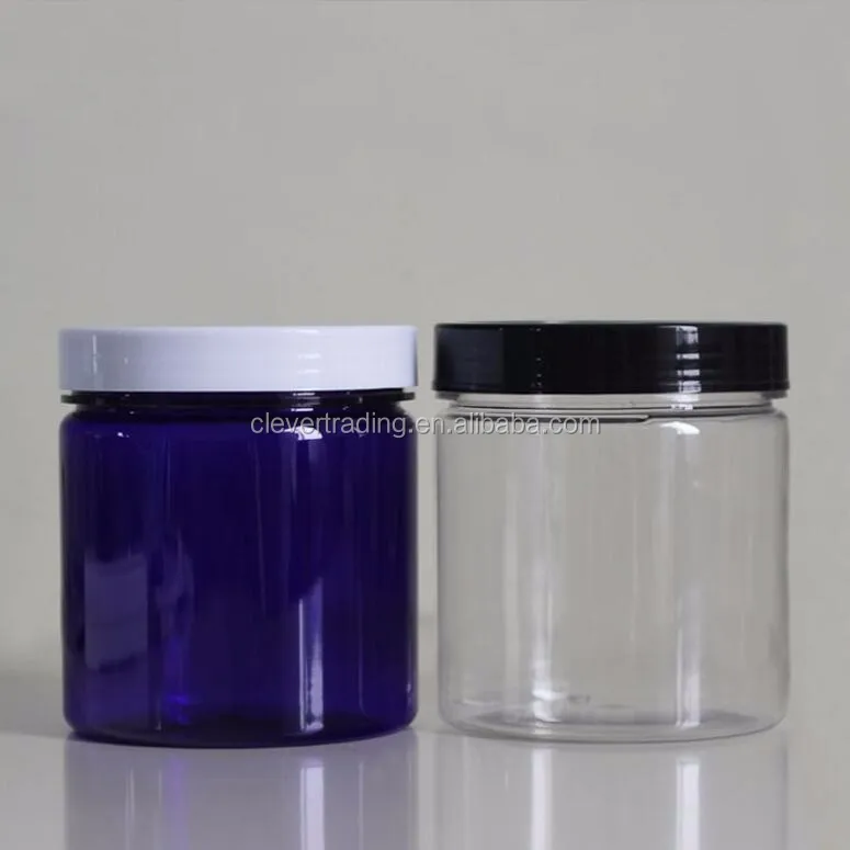 250ml Food Grade Transparent Pet Plastic Jar Dessert Packing Jar With