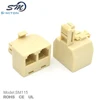 Best selling rj11 1 Male to 2 Female telephone splitter coupler