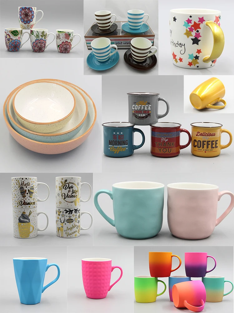 Dishwasher and microwave safe 8 oz custom color stackable ceramic mug