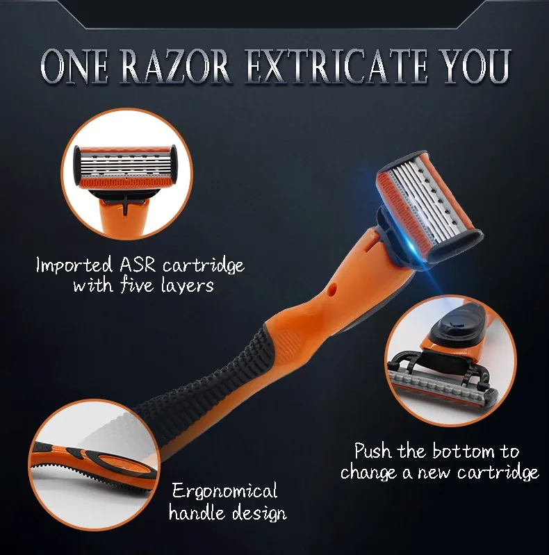 Usa Imported Five Imported Razor Blade System Razor With Lubricant ...