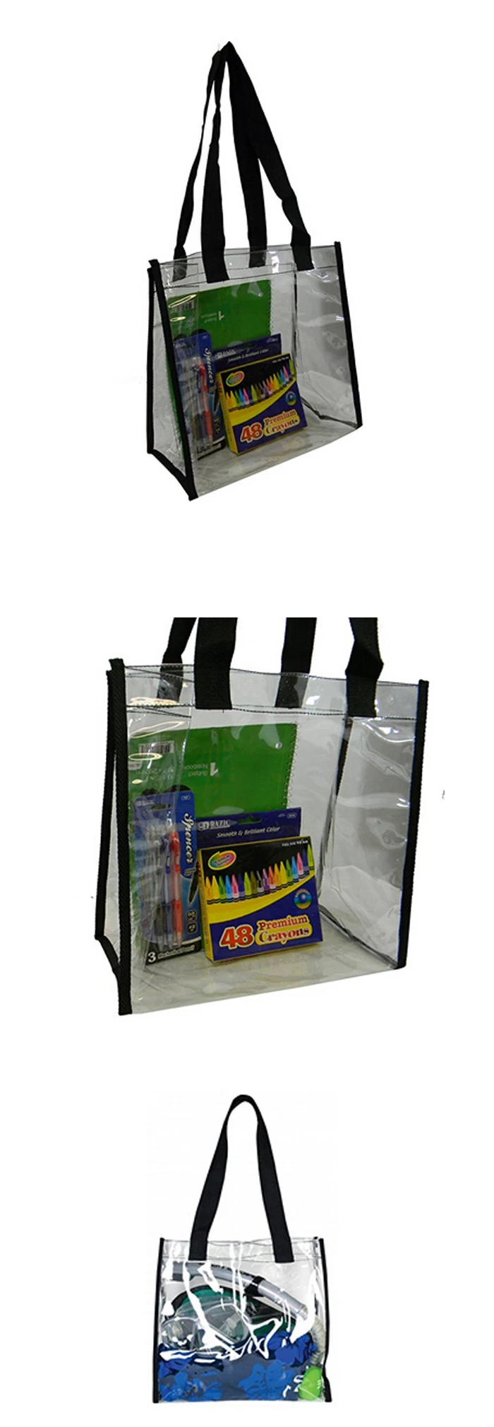 Dongguan Clear Plastic Carry Totes Bags With Handles Buy Clear