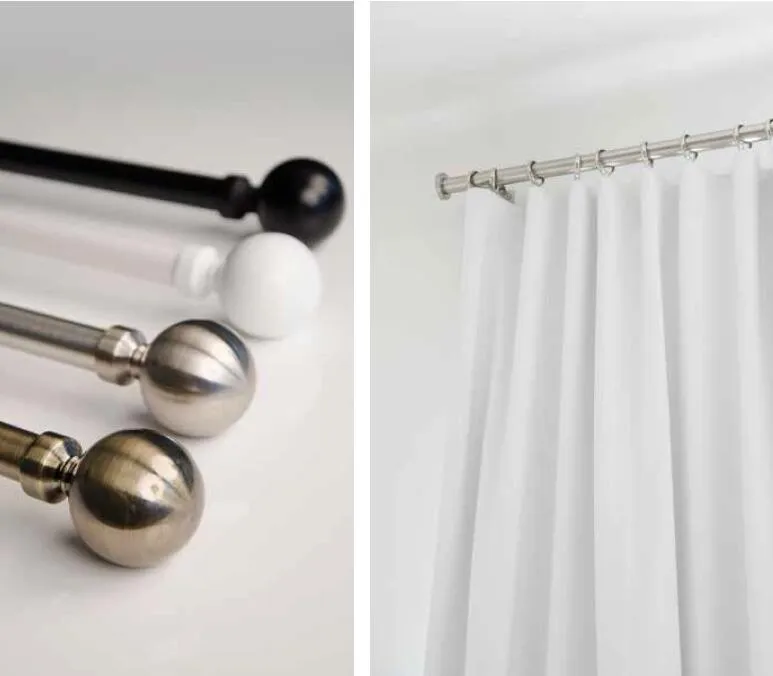 Accessories Decorative Curtain Finials Aluminum Home Stainless Steel Finial Curtain Acrylic