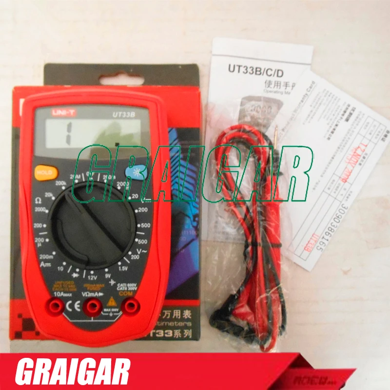 Uni-t Ut33b + ปาล์มขนาดมัลติมิเตอร์ทดสอบแบตเตอรี่มินิพ็อกเก็ตมัลติ ...