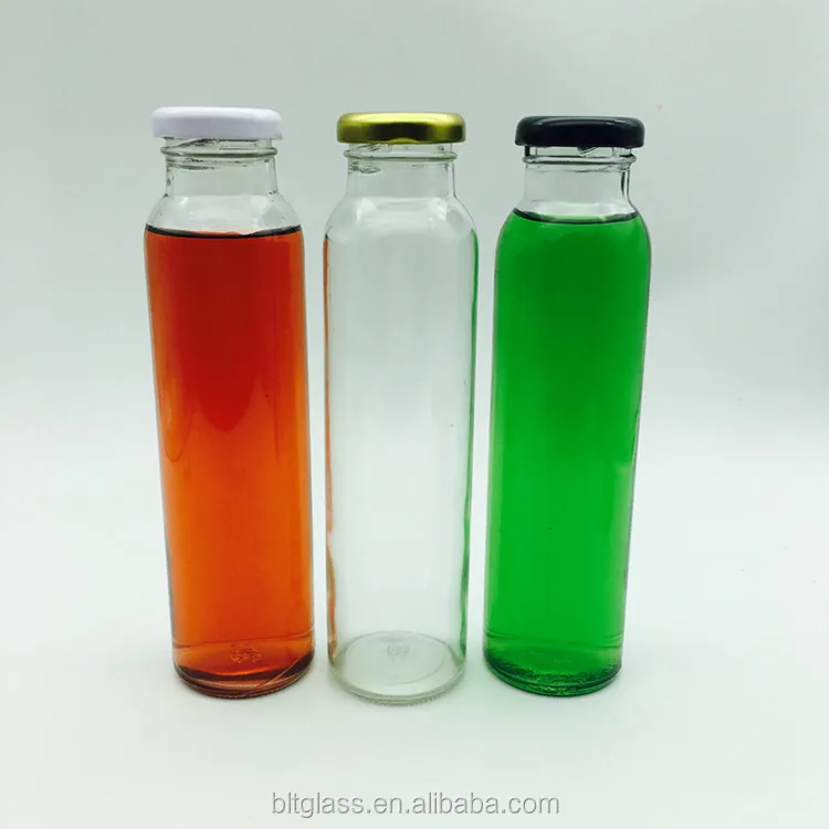 Soft Drink Glass Bottles 320ml For Bubble Tea / Juice With Twistoff