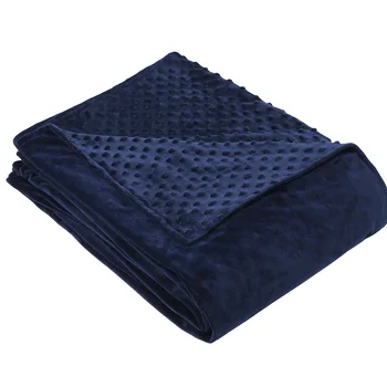 Queen/king Size Weighted Blanket With Dot Minky Cover - Buy Weighted