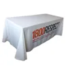 Polyester Custom Size And Logo White Table Throw Fitted Table Cover Spandex Table Cloth