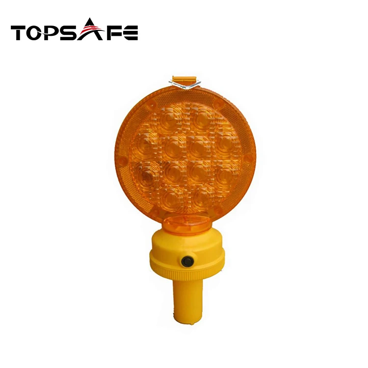 Proper price superior quality solar led emergency round warning traffic signal light warning lamp