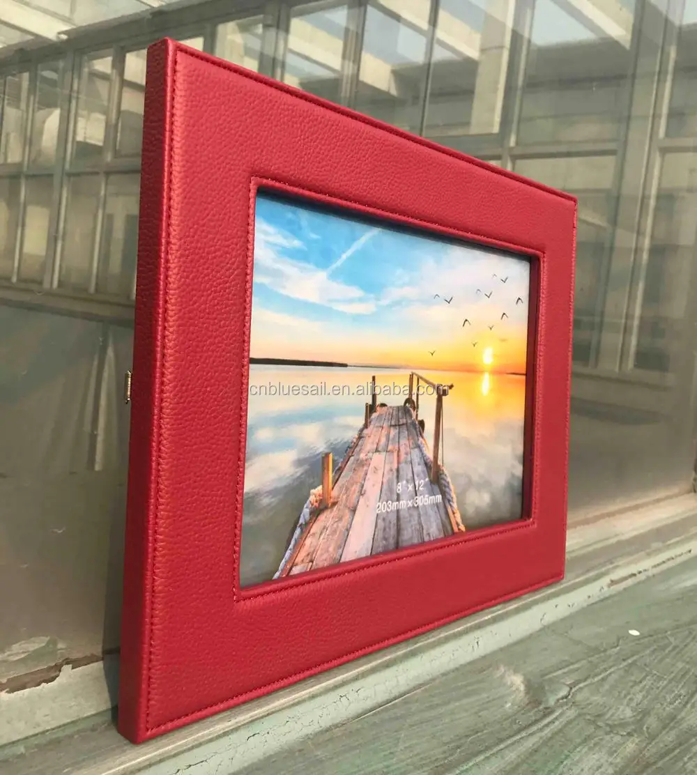 Pu Leather Picture Frame,A4 Photo Frame,Red Photo Frame Buy Pu