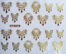 2016 Nails Nail Sticker Manicure 2 Sheet Xfxf 3d Gilded Stickers Affixed Nail Polish Does Not
