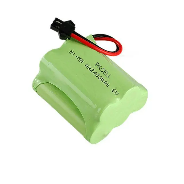 Pkcell 6v Aa 2400mah Sm2p Plug Rechargeable Ni-mh Battery Pack For Rc ...