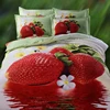 Cheap 100% polyester bedding set exporter king size sheet bedding set flower design 3d bed sheets BS38