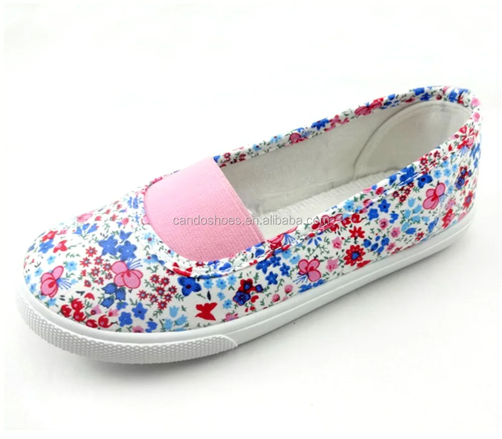 flower canvas shoes
