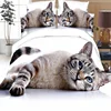Wholesale Reactive Printed Animal Series Cold Wild Wolf Cotton Bed Sheet Sets , 3D Bedding Set