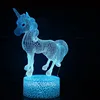 Magical Panel Optical Illusion 7 colors changing USB style Visual 3D LED light night table Lamp For Kids