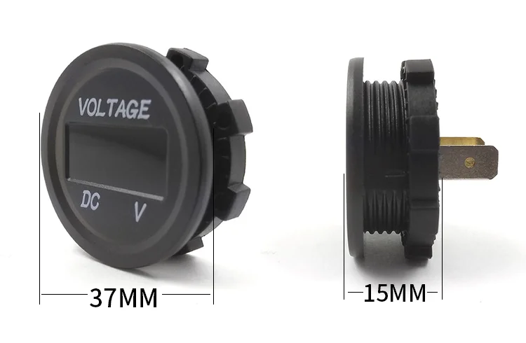 Yuehuam Digital Voltage 5-48V LED DC Voltmeter Waterproof Digital Display Voltage Meter For Car Motorcycle 