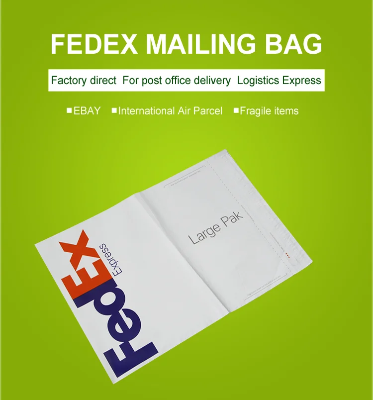 Dongguan Factory Fedex International Poly Mailing Bag Shipping Delivery