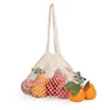 Reusable Grocery Produce Cotton Mesh Ecology Market String Net Shopping Tote Bag Kitchen Fruits Vegetables Hanging Bag MK3828