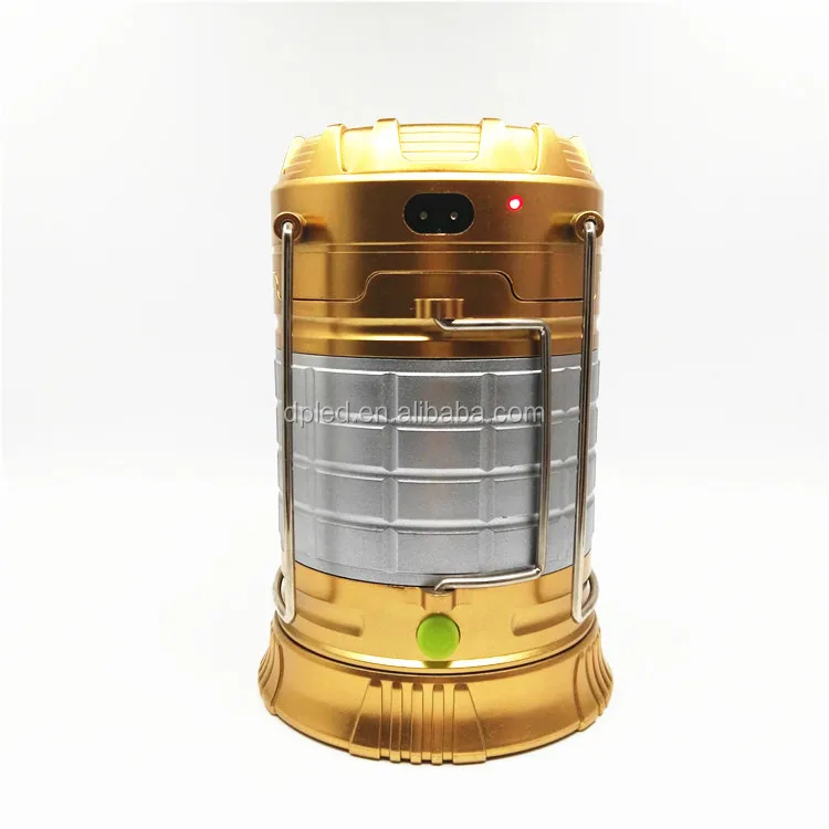 Solar powered led camping lantern folding rechargeable emergency light 8288