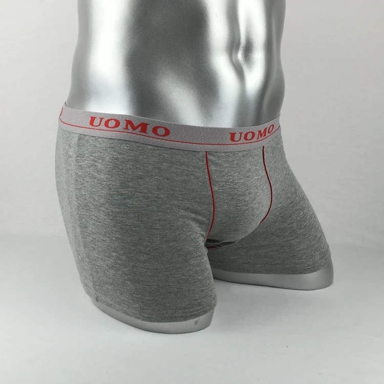 Woven Waistband Plain Gray Cotton Joe Underwear Boxer For Young Boys