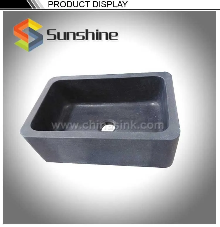 Black Pearl Honed Granite Single Bowl Kitchen Farm Sink