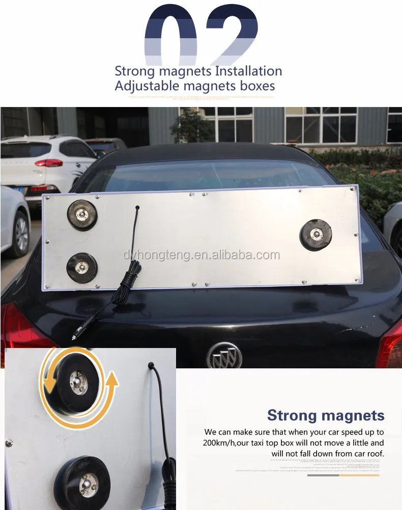 HT 90cm length strong magnets taxi top box