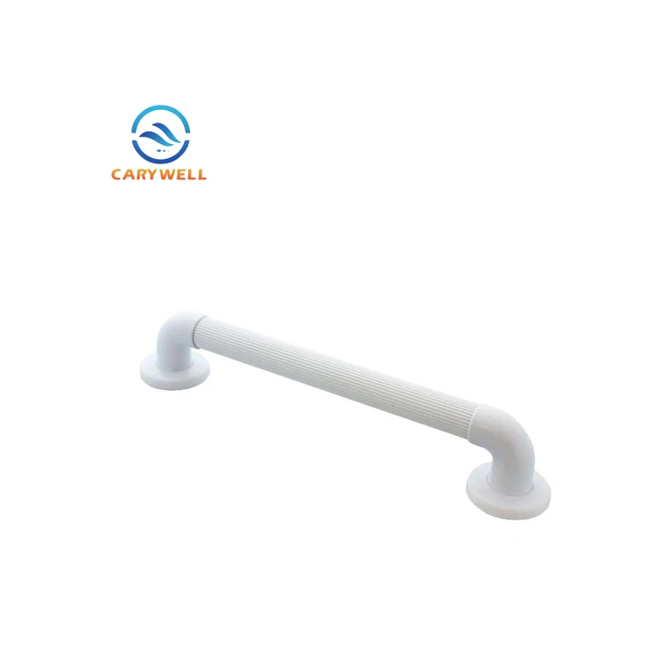 Sturdy White Plastic Handicap Safety Grab Bar Bathroom Grab Rail For