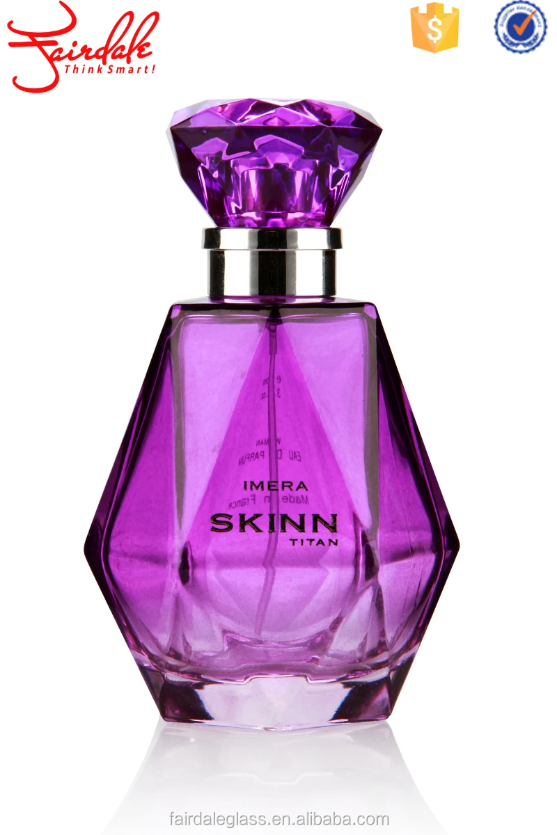 Diamond Shape Glass Perfume Bottle For With Crystal Cap - Buy Diamond