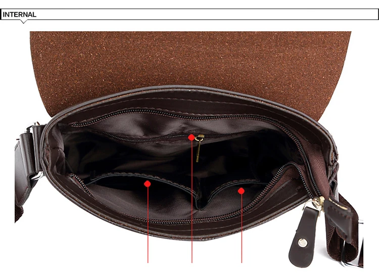 Cathylin  Casual Business Fashion Polo Messenger Bag PU Leather Man Bag