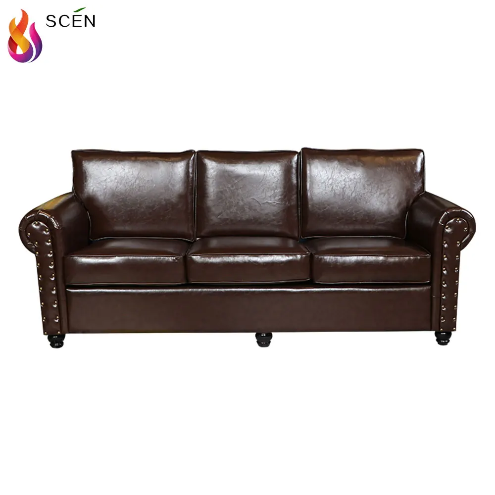 A Modern Italiano Venice Sofa Bed Futon In Brown Faux Leather Italiano Venice Sofa Bed Futon In