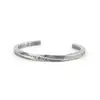 Jietao Stainless steel Jewelry Twisted Engraved Vintage Cuff Bangle Mens Cuff Bracelet