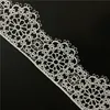 Thin ivory polyester crochet lace with fringe guipure lace ribbon for girls top