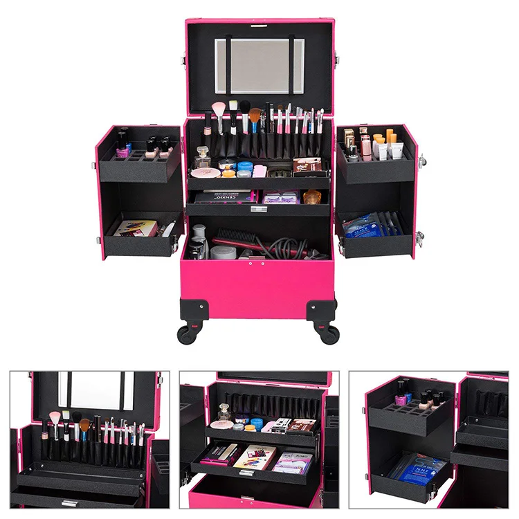 makeup vanity case trolley