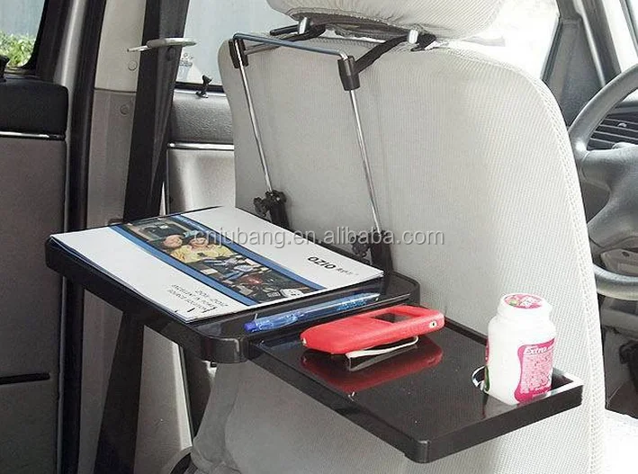 Car Dinning And Laptop Table / Car Eating Steering Wheel Tray Table Desk With Drawer Foldable
