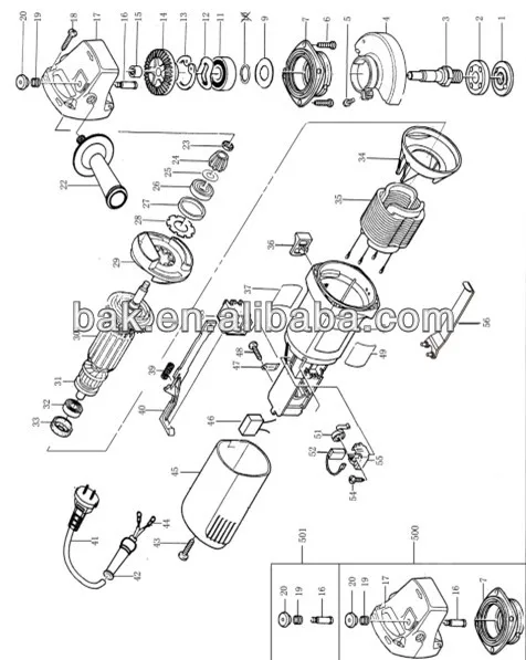 Bosch 6 100 Accessory Angle Grinder Spare Parts Aluminium Head