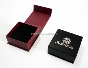 Custom Magnet Closure Rigid Jewelry Paper Box With Velvet Insert Custom Magnet Closure Rigid Jewelry Paper Box With Velvet Insert Earring Packaging