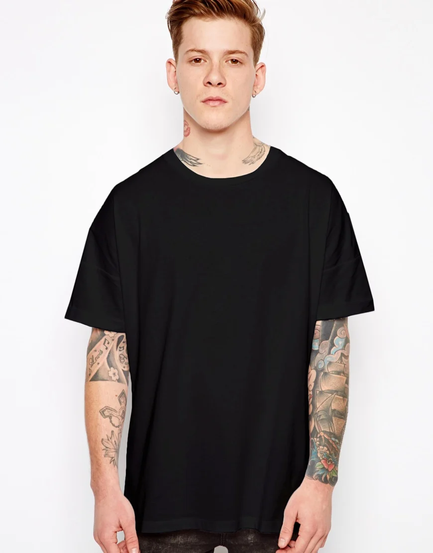 Mens Tee Cheap Blank T Shirts Oversized With Roll Sleeve - Buy Cheap ...