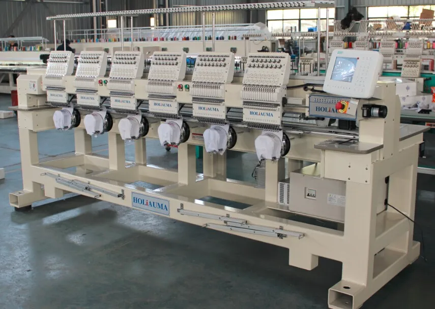 Computerized High Speed 6 Head Tubular Embroidery Machine With Dahao ...