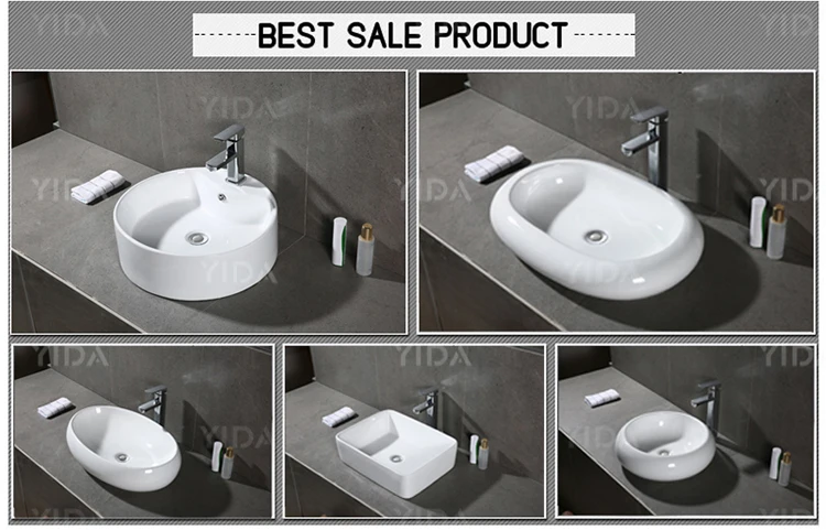 ceramic bathroom big size 600mm square wash basin with slim edge for five star hotel