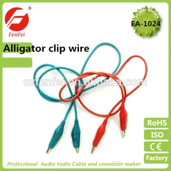 Alligator Crocodile Clip test lead Lead Small Multi-color Set of 10 test lead - ANKUX.COM
