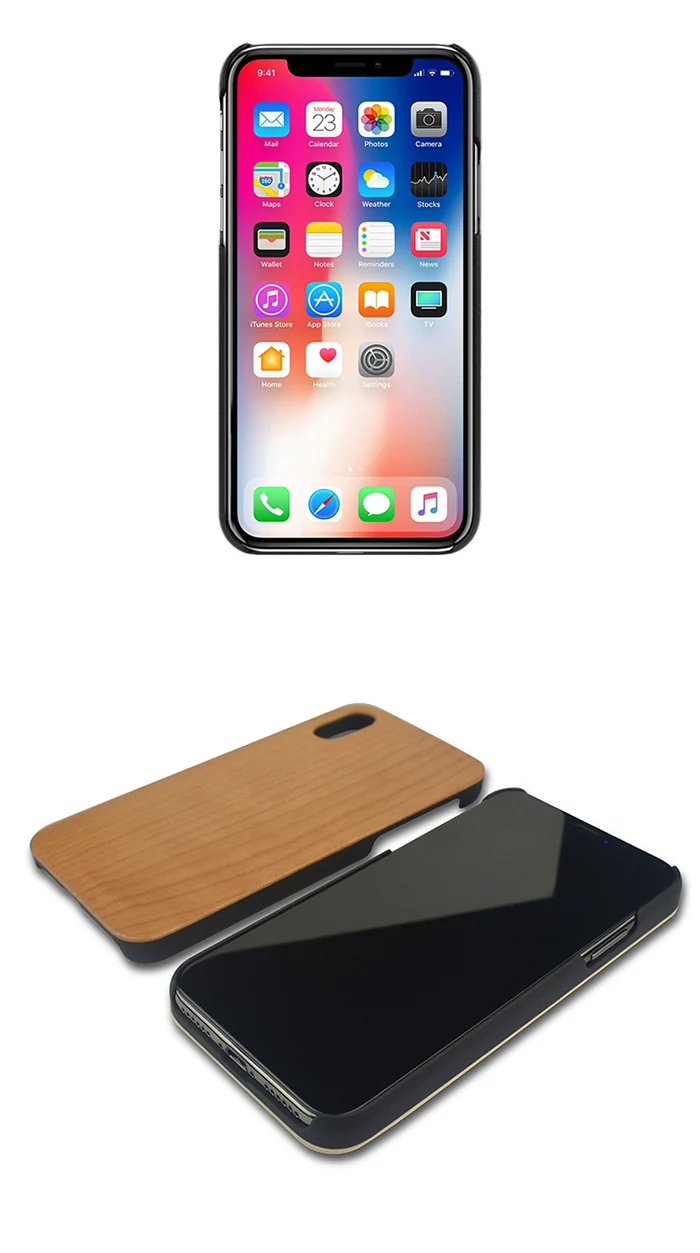 Natural Wood Book Mobile Phone Case Wooden Cell Phones Cover 6 6s 6splus 7 8 X Cases for iPhone for iPhone X Case for iPhone