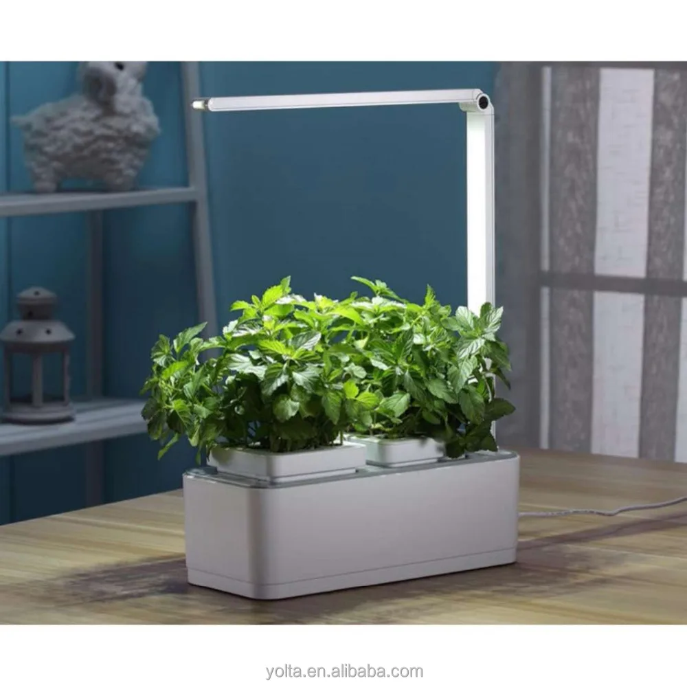 Smart Indoor Garden Kit Hydroponics Led Growing System 2 Self Watering Gardening Pots Pot On Alibaba Com